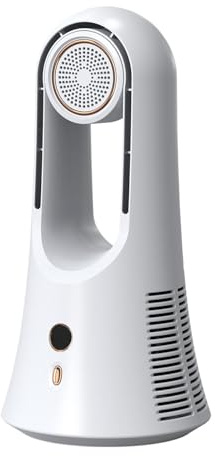 LDGSUPH Ventilador de escritorio portátil sin aspas, aire acondicionado Personal, ventilador mesa silencioso USB, refrigeración pequeño 6 velocidades, aromaterapia(White)