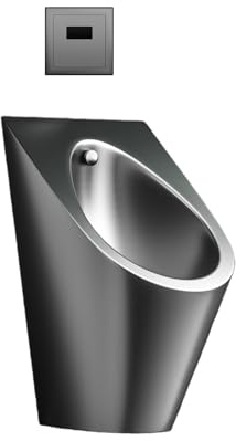 Urinario de Acero Inoxidable,Urinario de Descarga Comercial de Alta Efici,con Válvula de Descarga Sensor,para Baños Aseos.(Nero)