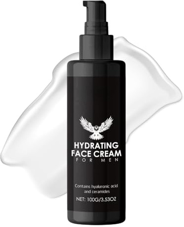 Gesichtscreme Männer, Feuchtigkeitscreme Gesicht Männer, Anti Aging Creme Herren Mit Hyaluronic Acid, Ceramides & Aloe Vera, Gesichtspflege M änner Für Alle Hauttypen, 100g