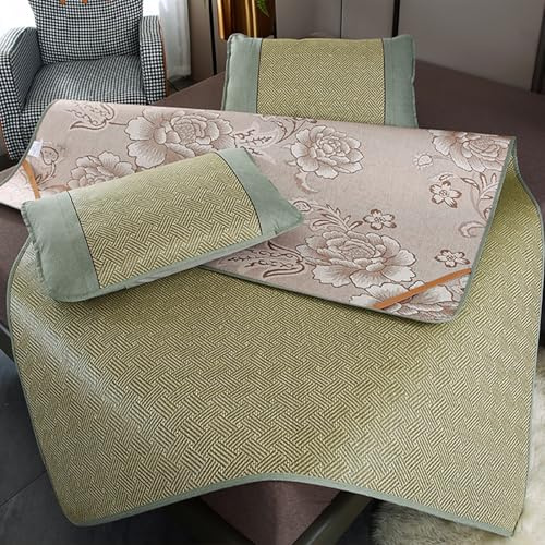 Tappetino Per Dormire In Bambù Per Il Raffreddamento Estivo, Stuoia Di Bambù Per Letto Con Doppio Lato, Pieghevole Stuoia Per Letto Di Bambù, Tappetino In Rattan(150cmx200cm/59.06 inx78.74 in)