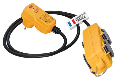 Brennenstuhl Rallonge 4 prises, protection des personnes, 2m H07RN-F