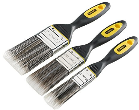 Stanley Dynagrip - Set di 3 pennelli sintetici