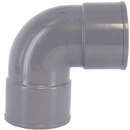 First Plast - Dachrinne PVC 25, halbrund, Winkel PVC 87°30, weiblich, für Rohre Ø 80 mm, Stärke 3,2 mm, grau First Plast