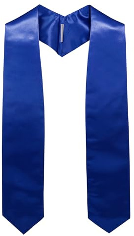 GraduationMall Graduation Stole for Adults Clergy Choral Stoles Academic Sash for School Church Ceremony Unisex 60 152cm Royal Blue