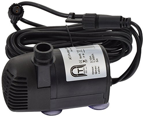 Agora-Tec® Ersatzpumpe Solar Teichpumpen-Set AT-20W-BL und AT-20W-BLH inkl. zusätzliche Buchse für LED Beleuchtung