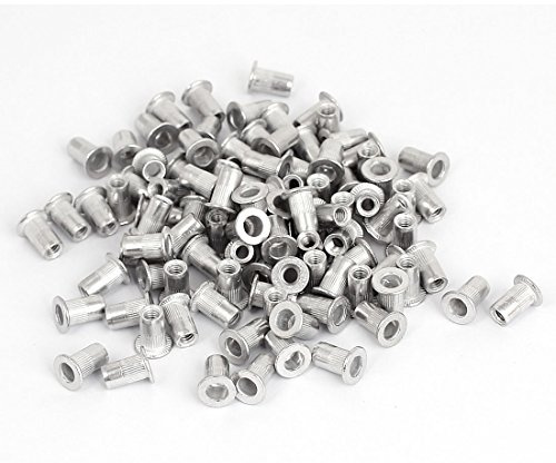 sourcing map 100stk. M4x11mm Aluminium Gewinde Flachkopf Nietmuttern Einsetzen Nutserts | Aluminium, Gewinde