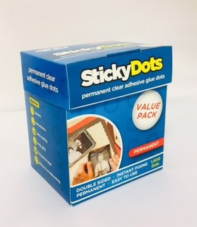 Sticky Dots Value Pack Permanent 1600 clear medium 10mm glue dots - discontinued packaging