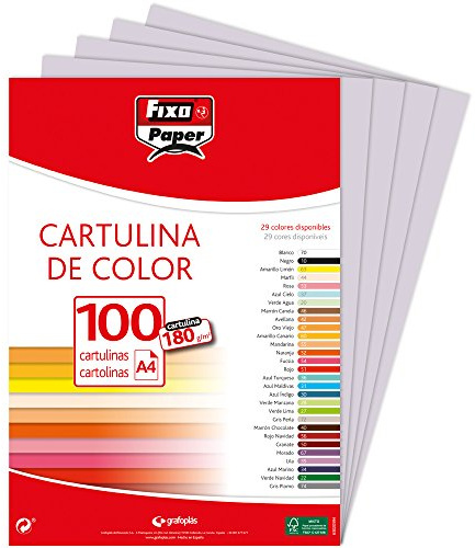 Fixo 1110472 – Pack 100 kartong, A4, pärlgrå