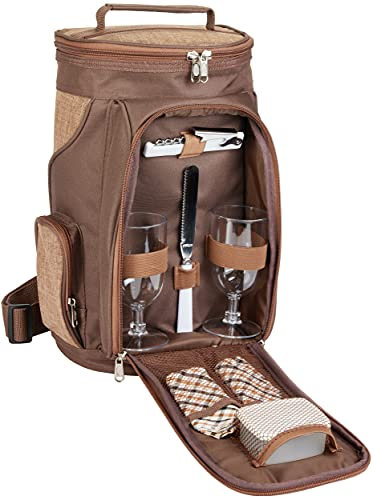 Borsa Refrigerante per Vino - Borsa da Picnic Isolata, Borsa Termica - Portatile con Maniglia o Come Zaino