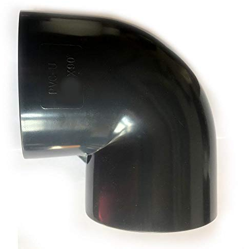 PVC Fittinge 25mm Winkel Bogen 90° Druckklasse PN 10 = 10 bar nach DIN 8063 mit 2 X Klebemuffe für Koiteich & Gartenteich