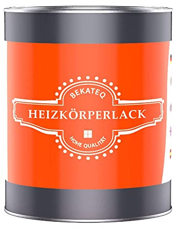 Heizkörperlack Rustikal Rot 1l - hitzebständiger Heizungslack, Metallschutzlack, Heizkörperfarbe hochdeckend, geruchsarm, lösemittelfrei, schnelltrocknend, einfache Verarbeitung - BEKATEQ BE-903