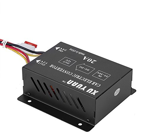 EBTOOLS Convertidor de potencia DC 24V a 12V Reductor de voltaje, 24V a
