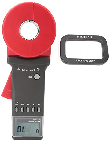 Hililand Testeur de Circuit Électrique + Mesureur de Résistance de Terre à Pince de Base, Pince Ampèremétrique Automatique