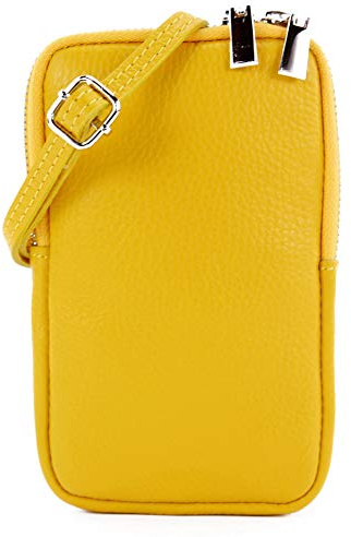 modamoda de T197 Damen Leder Umhängetasche Handytasche 6,7, handmade in Italy