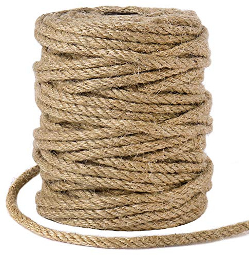 Vivifying Schnur, 30M 5 mm Geflochtene Juteschnur für Garten, Geschenke, DIY Handwerk (Braun)