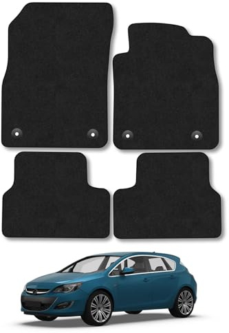 Vauxhall Astra J (2010-2015) [GTC 3 Door Models Only] Car Mats Accessories Tailored Carpet Floor Mats Non Slip Black Trim Full Coverage Compatible Accessory Front Rear Set Anti Slip Granulated Backing