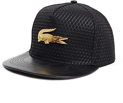 Étiquette en métal Casquette de Baseball Chapeau en Cuir de Crocodile Hommes et Femmes Chapeau de Rebond Hip-hop décontracté Chapeau de Soleil