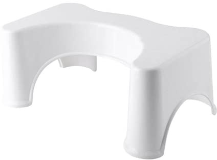 JJA Bathroom Toilet Stool, Foot Step Stool, Footstools, Squat Original for Constipation Piles Relief Foot Stool - Anti-Slip Bathroom Accessories (Light Grey)