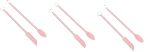 BESTonZON 3sets Strong Smooth Surface Silicone Baking Accessory Easy to Clean Spatula for Ketchup Jars Honey Cosmetics