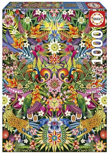 Educa - Puzzle von 1000 Teilen für Erwachsene | Tukaner, Catalina Estrada. Messen: 48 x 68 cm. Beinhaltet die puzzlekleber FixPuzzle. Seit 14 Jahren (19934)