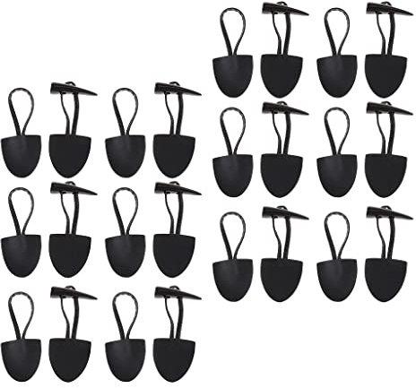 Duiaynke 12 Stück schwarze Vintage Harz & PU Leder Duffle Horn Knebelknopf für Kleidung Schuhe DIY Handwerk