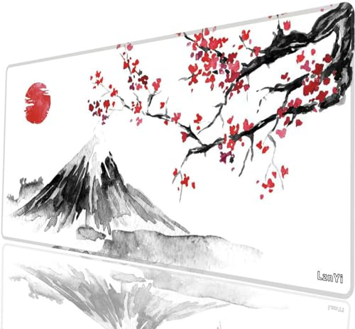 LznYi XL Mauspad, 800x300mm Großes Rechteckig Gaming-Mauspad, Japanisches Schreibtischauflage für Computer, Laptop und PC, 80x30 XueJingEU
