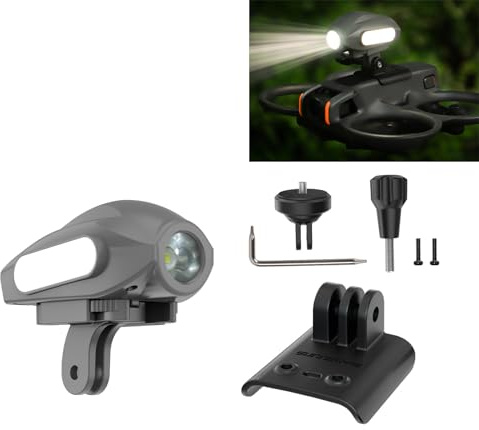 LICHIFIT Lampe stroboscopique support pour drone DJI Avata 2 adaptateur pour caméra d'action Insta360 GO