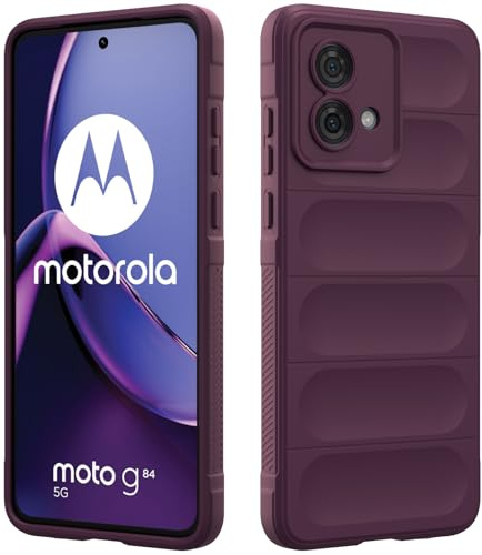 RIIMUHIR Funda Silicona Compatible con Motorola Moto G84 5G, Protectora de Cuerpo Completo, Antigolpes Carcasa, Protección Lente Cámara, Tacto Suave y Sedoso Caso (Violeta Oscuro)