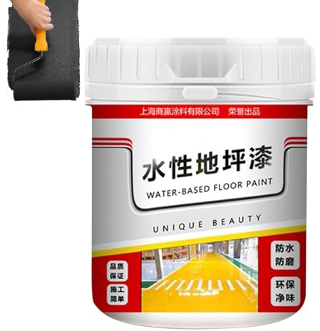 Generisch Peinture de sol en béton antidérapante, peinture ciment pour béton extérieur, 500 g, imperméable, séchage rapide, peinture pour sols en béton, revêtement de porte de garage pour parkings et