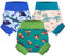 FLYISH DIRECT Pañal de Natación Bebés Reutilizable, Pañales para Piscina Elásticos, 3 Pares de Pañal Bañador Bebés Reutilizable para Niños y Niñas, 2-3 años, Verde