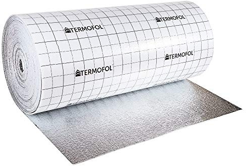 Isolante Termico Alluminio 6mm – Rotolo Isolamento Acustico e Termoriflettente per Riscaldamento a Pavimento, Tetto, Porte Garage, Camper e Roulotte