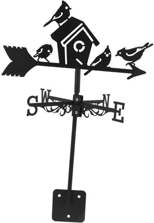 Toyvian Metal Birdhouse Windfahne Wetterfahne Für Garten Und Vogelhaus-Design Installieren Wetteranzeigetool Für Outdoor-Dekoration