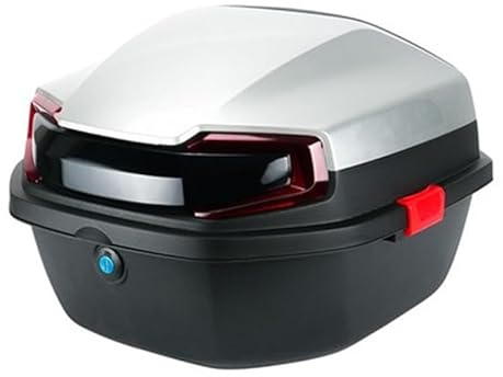Aptliton Motorbike Top Box Moped Box Tour Tail Case Top Box for Motorcycle Trunk with Lock for Storage Helmet, Luggage Case for Motorcycle Scooter Moped