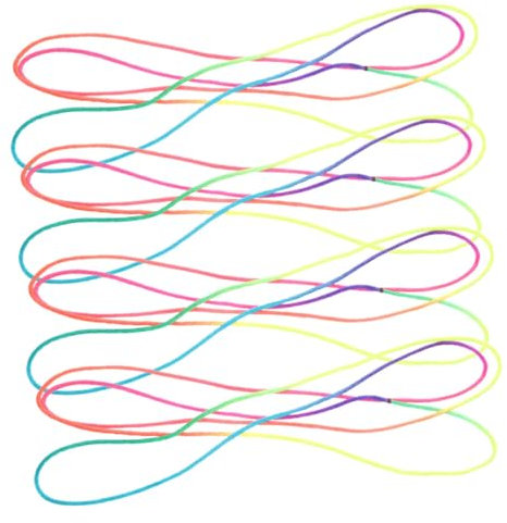 BESPORTBLE 4pcs Rainbow Cradle String Toys Interactive Hand Game Finger Rope for Kids Party Fun and Educational Play