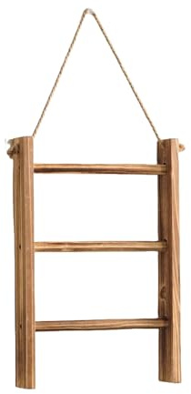 Porte-serviettes en bois multifonctionnel style vintage échelle porte-serviettes mural organisateurs de salle de bain échelle étagère