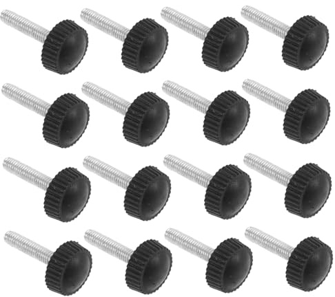 MAGICLULU 20pcs Thumb Screws with Rubber Knobs Threaded Tightening Clamping Screw for Secure Fixing in Machinery and Equipment