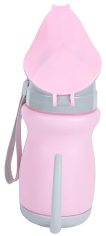 Urinale Portatile per Bambini Rosa, Abs Pp, per Viaggio Auto | Chiusura Ermetica, Facile da Pulire, Uso D’emergenza, Formato Compatto