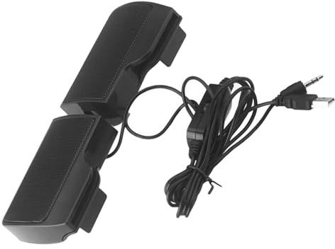 Gatuida Haut-Parleur Noir Clipable Ordinateur Portable USB pour 3w 4 Ohm | Réglage du Volume, Commande Filaire Pratique, Amplificateur Numérique, Design Abs Compact pour Mp3 et Écran Lcd