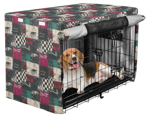 siphylline retro tråd flerfärgad konst hundlåda skydd husdjur kennel skydd hund låda gardiner