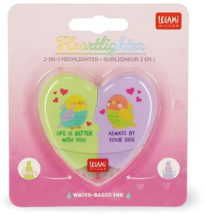 Legami - 2-in-1-Highlighter - Heartlighter