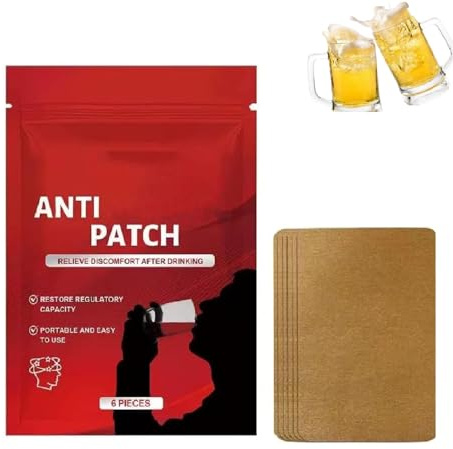 Portable Anti Alcohol Patches, Energy Boost Patches, Party Recovery Patch, Stop Drinking Alcohol, Prevents Discomfort After Drinking, Men Women Teens Adults Social Drinking Patch (A*1)