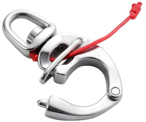 Aundhegrtt 316 Stainless Steel Quick Release Shackle - Paraglider Snap Shackle for Sailing, Parachuting, Gliding, Marine Use