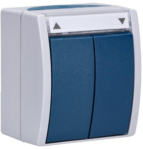 Busch-Jaeger 2621/4 W-53 Jalousietaster Wipptaster, 1-polig (Thermoplast) Grau ocean® (IP 44) 2CKA001442A0469