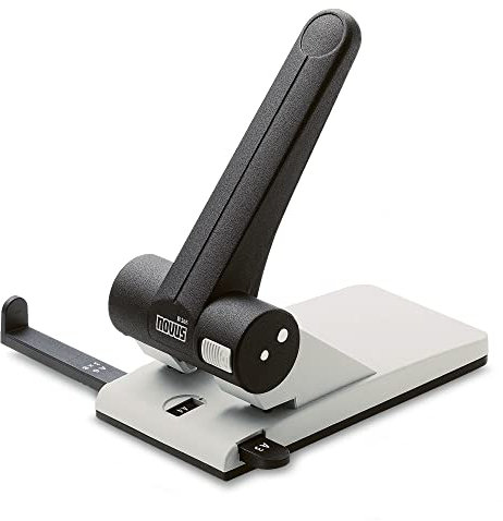 Novus B 265 Locher (Registraturlocher für das Büro, Metall, Stanzleistung) 65 Blatt, lichtgrau/schwarz