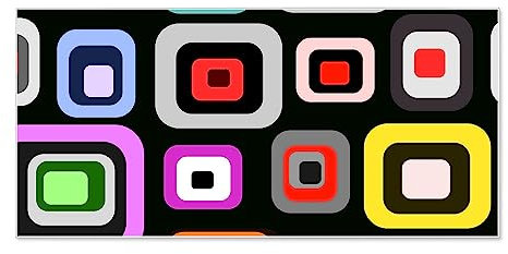 banjado Magnettafel Metall 78 x 37cm - beschreibbare Magnettafel - Metall Pinnwand als Memoboard - Magnetwand Küche, Büro, Kinderzimmer Weiß inkl. 4 Magnete & Montageset - Motiv Retro