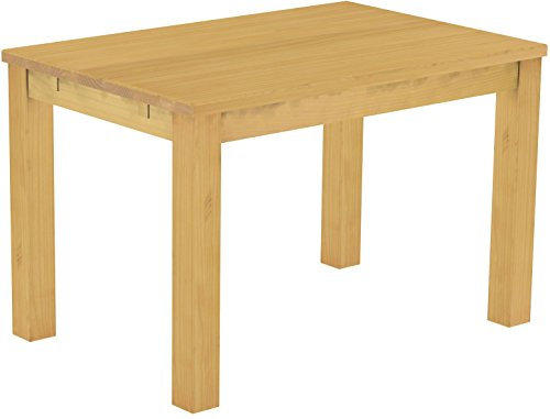 Esstisch Rio Classico 120x80 cm Eiche hell Holz Pinie Massivholz Esszimmertisch Echtholz ausziehbar vorgerichtet für Ansteckplatten Brasilmöbel