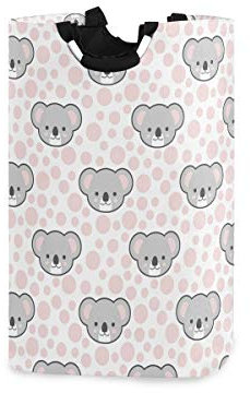 Mnsruu Panier à Linge Pliable avec poignée Rose Koala