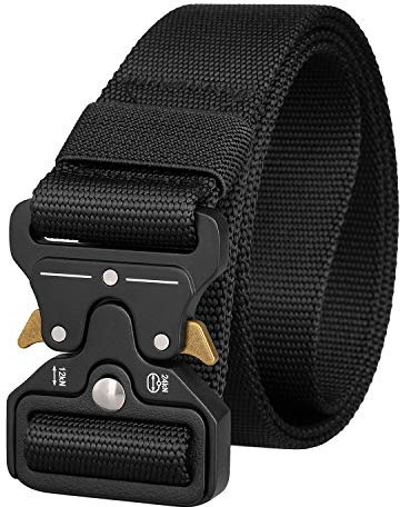 HUNTVP Taktischer Gürtel Militär Arbeitsgürtel Koppelgürtel Mit Schnellverschluss Metallschnalle - Tactical Belt für Herren Damen Airsoft Arbeit Polizei Outdoor