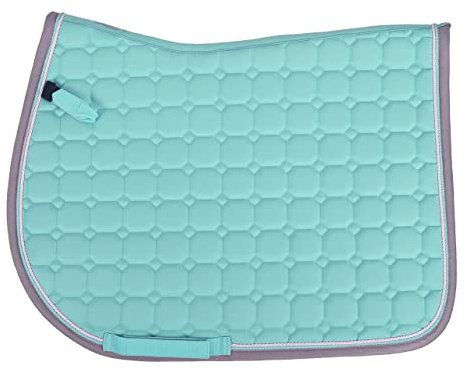 QHP Schabracke Florence extravagante Quadratsteppung 2 Zierkordeln (Pony VS, Ice Green)