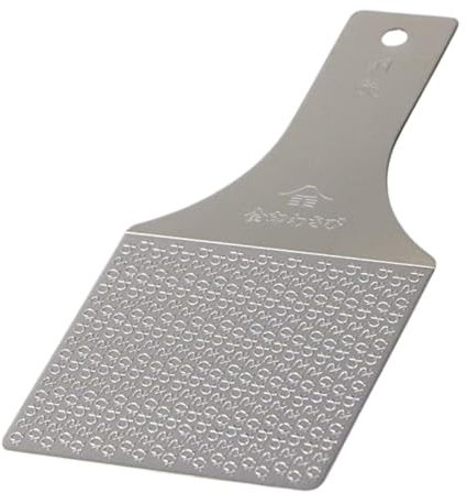 Sustainable Stainless Steel Wasabi Grater - Hagane Zame REGULAR - Grate Wasabi, Garlic, Ginger, Apples, Fruits, Vegetables, Creamy Texture/Kinjirushi Wasabi (Reguar, 6.8 inch x 3.3 inch)